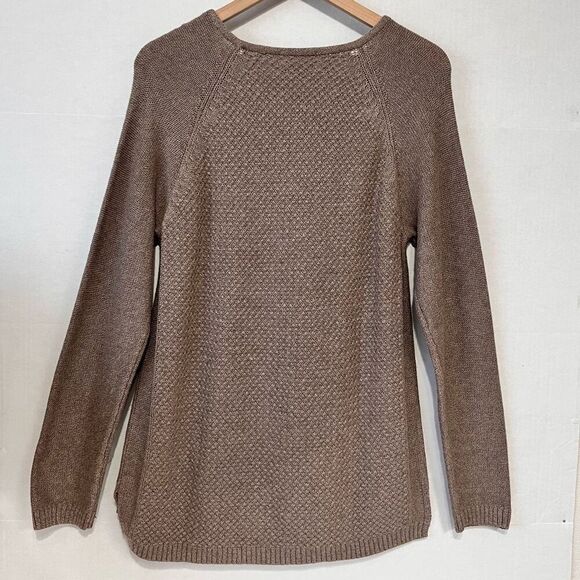 Sonoma Long Sleeve Cable Knit Raglan Sweater   Sz L   NWT - Picture 2 of 6